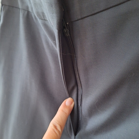 Eileen Fisher Womens Casual Ankle Zip/Button Trouser Pants. Black/Gray Size 8 - Picture 3 of 8